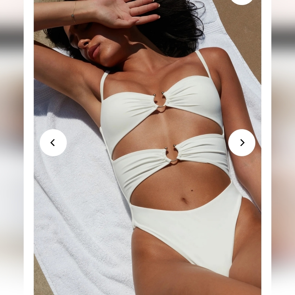 White One Piece Swim